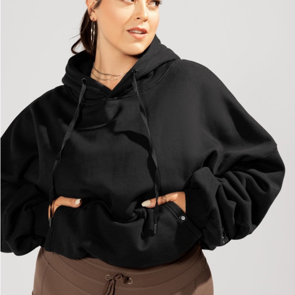 Popflex Active pullover cloud hoodie in black